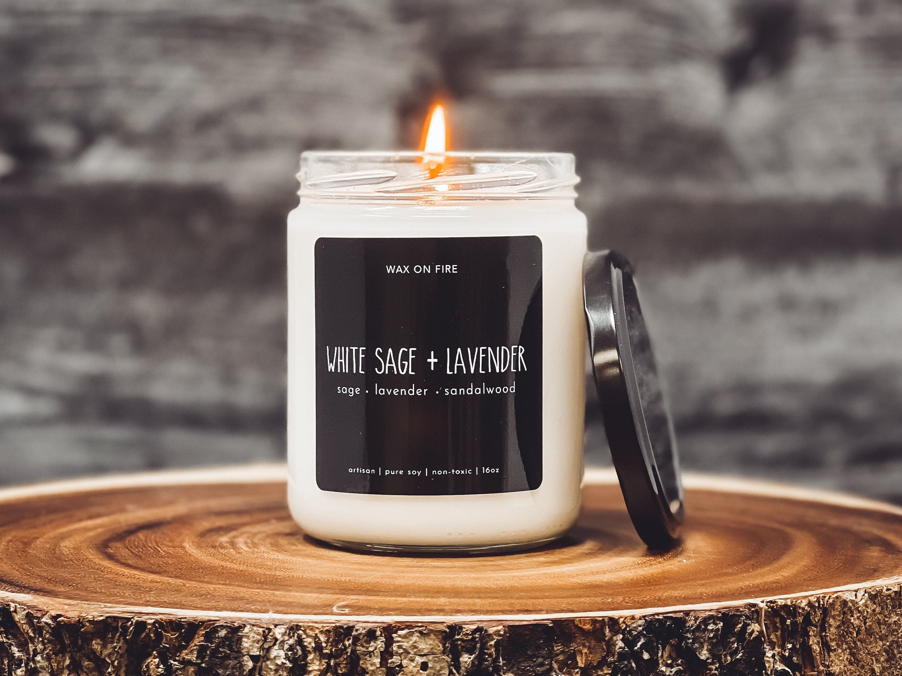 Soy Wax Candles - Lavender + Sage